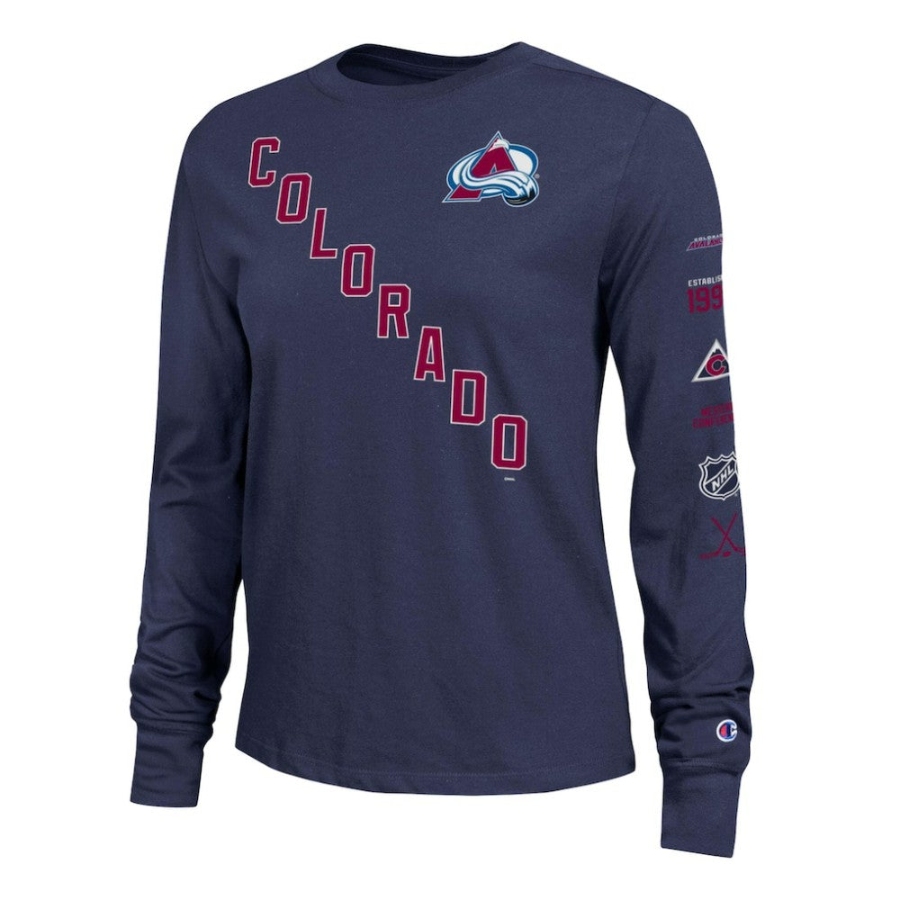 NHL Colorado Avalanche Champion Women's 2-Hit Long Sleeve T-Shirt - Navy
