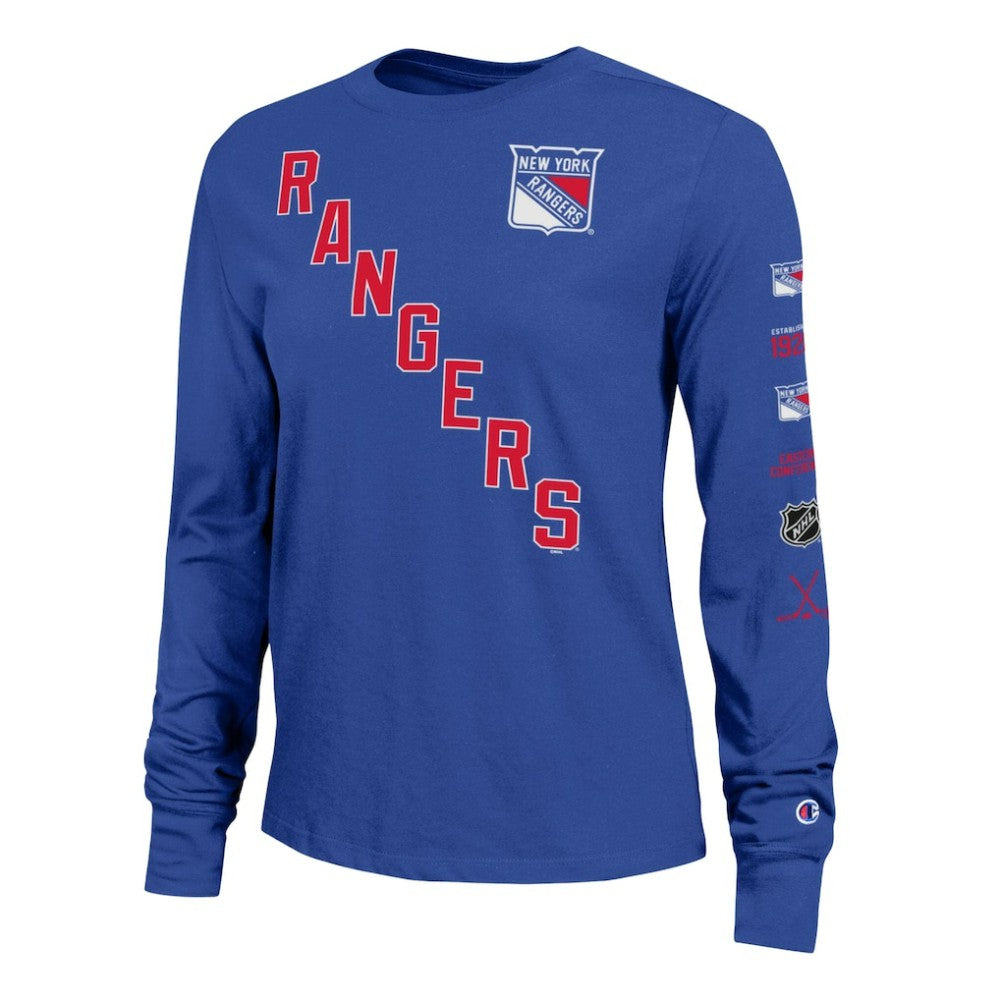 NHL New York Rangers Champion Women's 2-Hit Long Sleeve T-Shirt - Royal