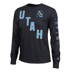 NHL Utah Mammoth Champion Women's 2-Hit Long Sleeve T-Shirt - Black