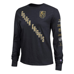 NHL Vegas Golden Knights Champion Women's 2-Hit Long Sleeve T-Shirt - Black
