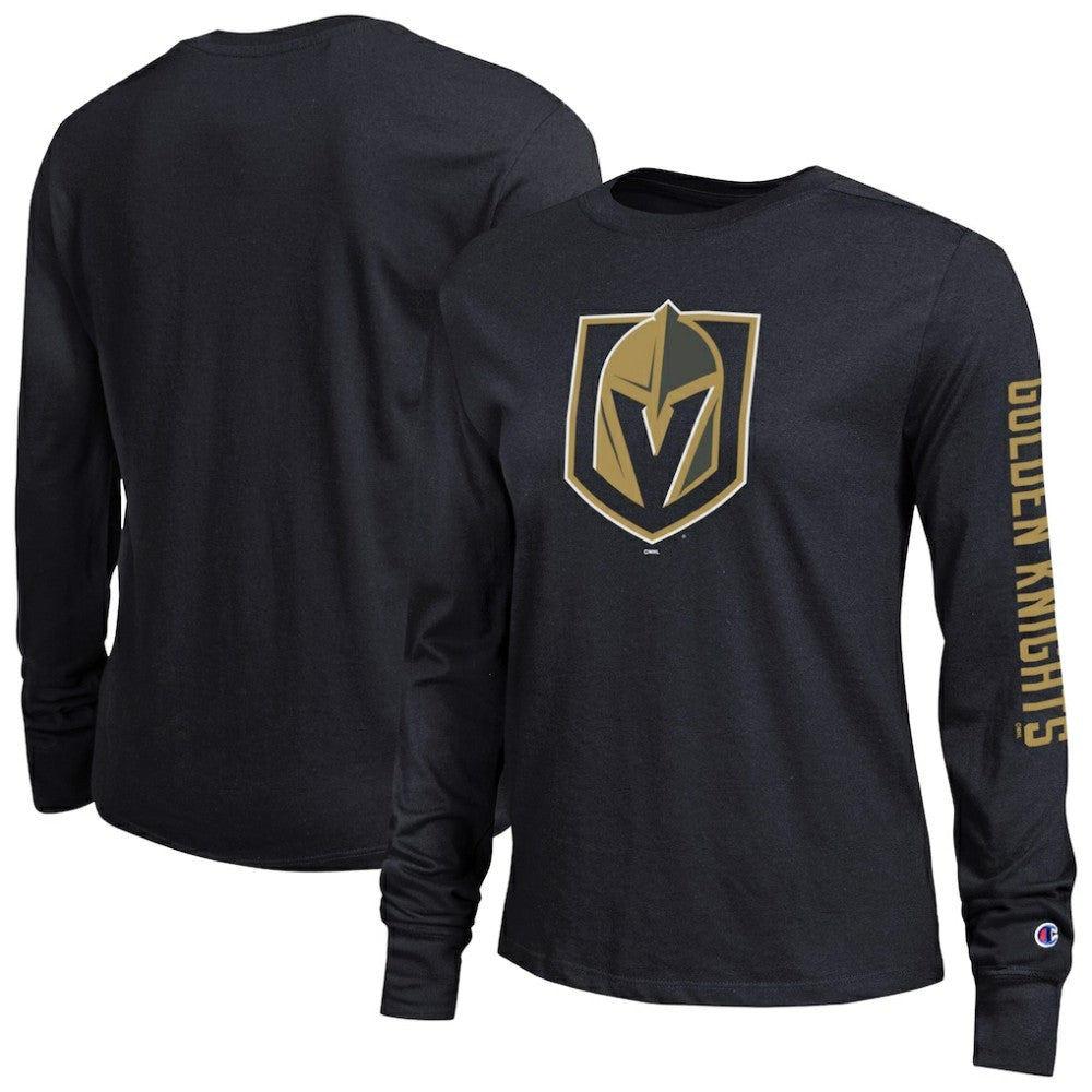 NHL Vegas Golden Knights Champion Women's 2-Hit Long Sleeve T-Shirt - Black