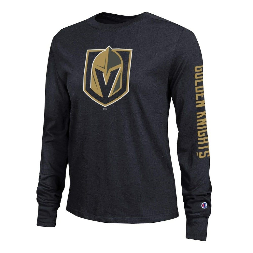 NHL Vegas Golden Knights Champion Women's 2-Hit Long Sleeve T-Shirt - Black