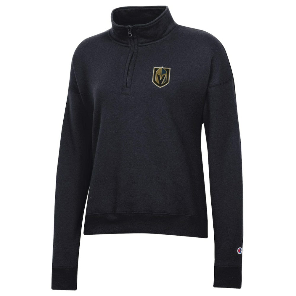 NHL Vegas Golden Knights Champion Women's Powerblend Quarter-Zip Sweatshirt - Black
