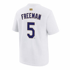 Freddie Freeman Los Angeles Dodgers Nike Youth 2026 Gold Collection Name & Number T-Shirt - White T-shirts