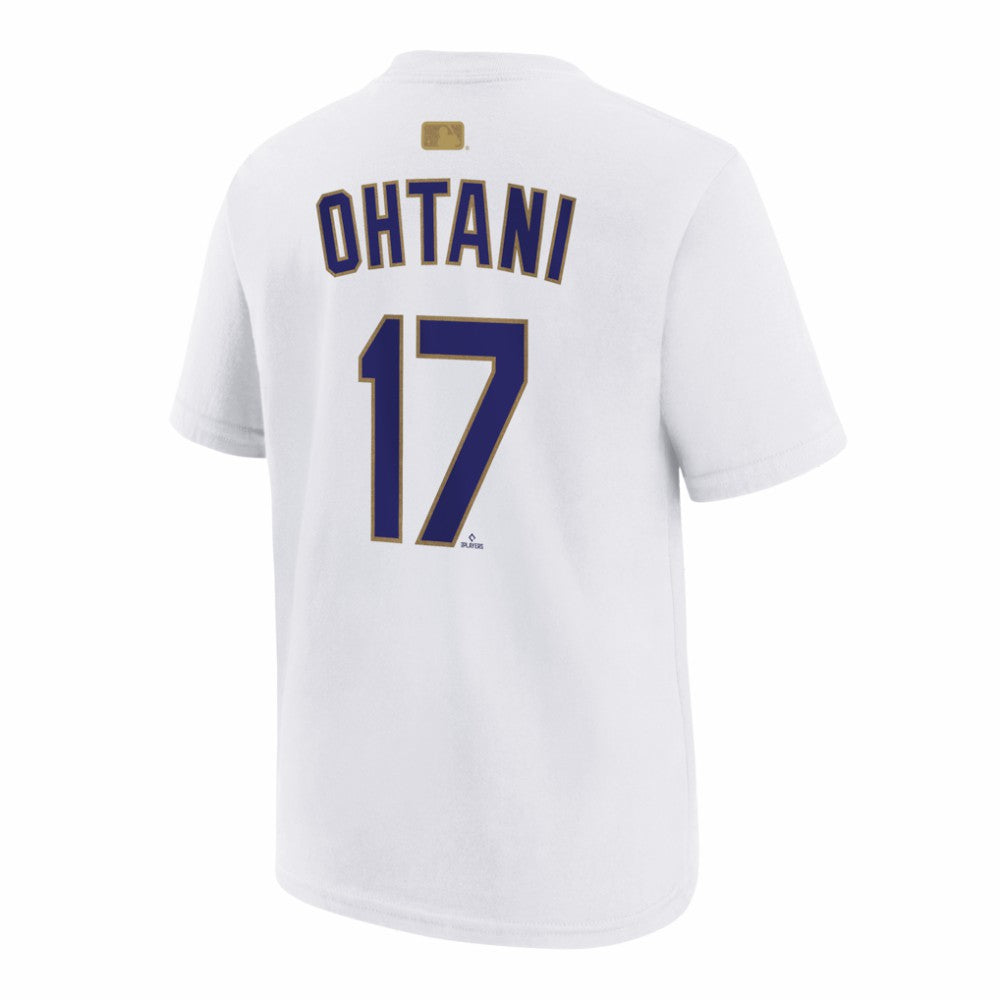 Shohei Ohtani Los Angeles Dodgers Nike Youth 2026 Gold Collection Name & Number T-Shirt - White T-shirts