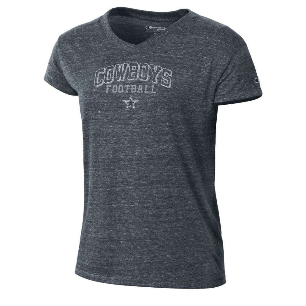 Dallas Cowboys Champion Women's Triumph Tri-Blend V-Neck T-Shirt Navy