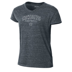 Dallas Cowboys Champion Women's Triumph Tri-Blend V-Neck T-Shirt Navy