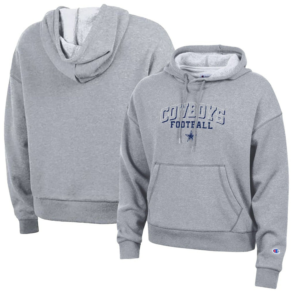 Dallas Cowboys Champion Women's Triumph Tri-Blend Hoodie Heather Gray