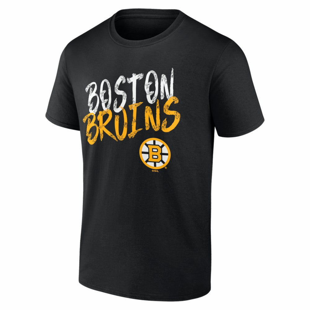 NHL,Custom Boston Bruins Hustle Personalized Name & Number T-Shirt - Black