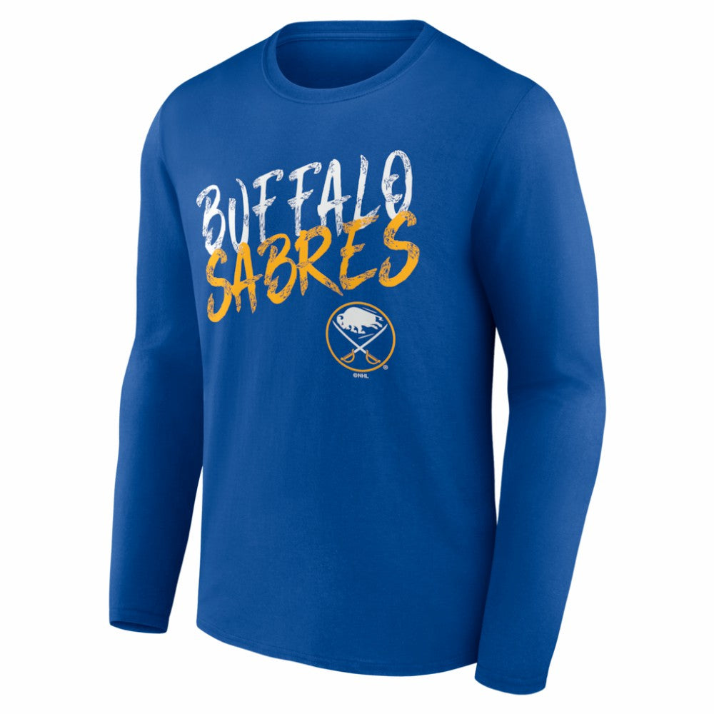 NHL,Custom Buffalo Sabres Hustle Personalized Name & Number Long Sleeve T-Shirt - Royal