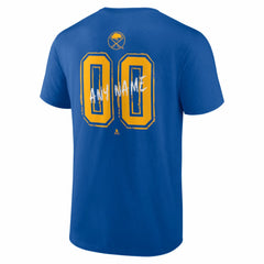 NHL,Custom Buffalo Sabres Hustle Personalized Name & Number T-Shirt - Royal