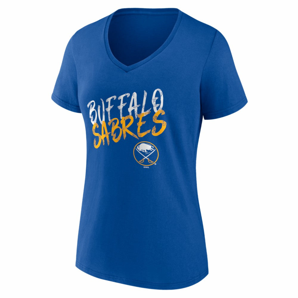 NHL,Custom Buffalo Sabres Women's Hustle Personalized Name & Number V-Neck T-Shirt - Royal