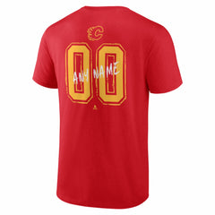 NHL,Custom Calgary Flames Big & Tall Hustle Personalized Name & Number T-Shirt - Red