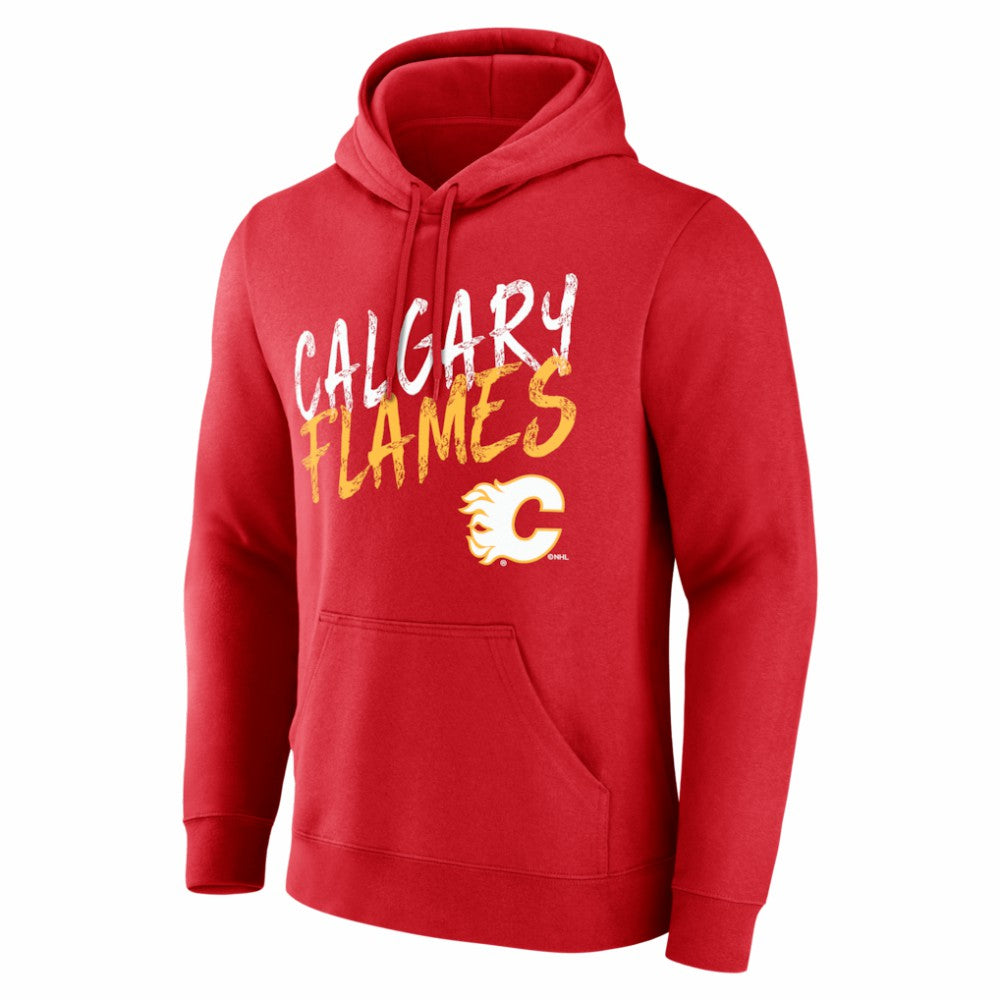 NHL,Custom Calgary Flames Hustle Personalized Name & Number Hoodie - Red