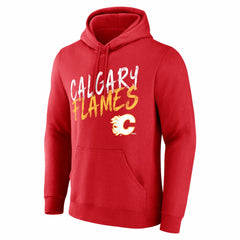 NHL,Custom Calgary Flames Hustle Personalized Name & Number Hoodie - Red
