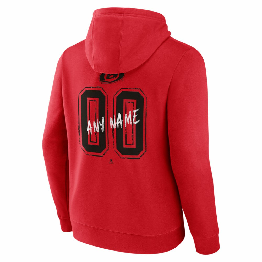 NHL,Custom Carolina Hurricanes Hustle Personalized Name & Number Hoodie - Red