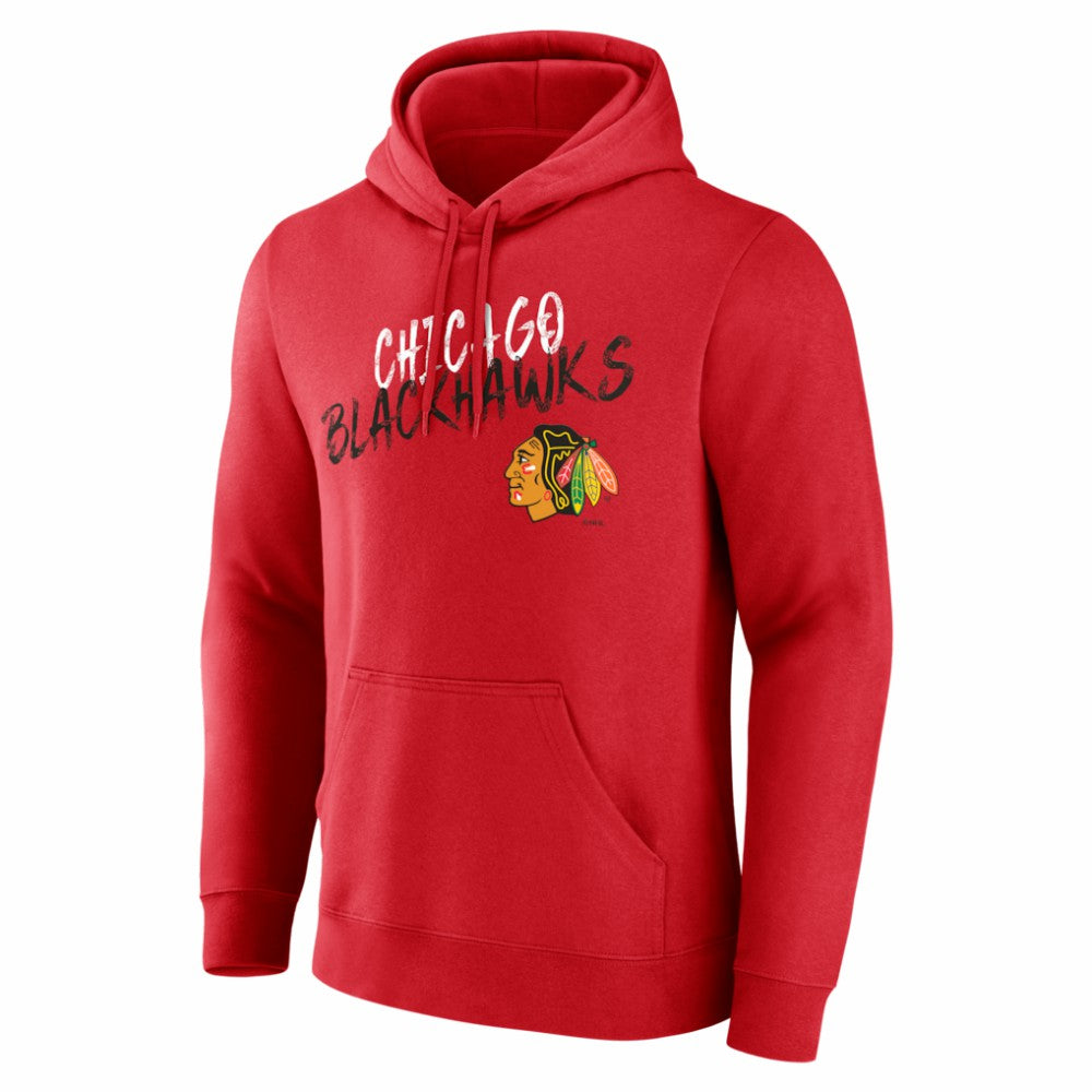 NHL,Custom Chicago Blackhawks Hustle Personalized Name & Number Hoodie - Red