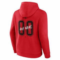 NHL,Custom Chicago Blackhawks Hustle Personalized Name & Number Hoodie - Red