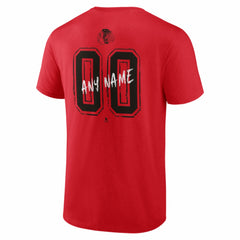 NHL,Custom Chicago Blackhawks Hustle Personalized Name & Number T-Shirt - Red