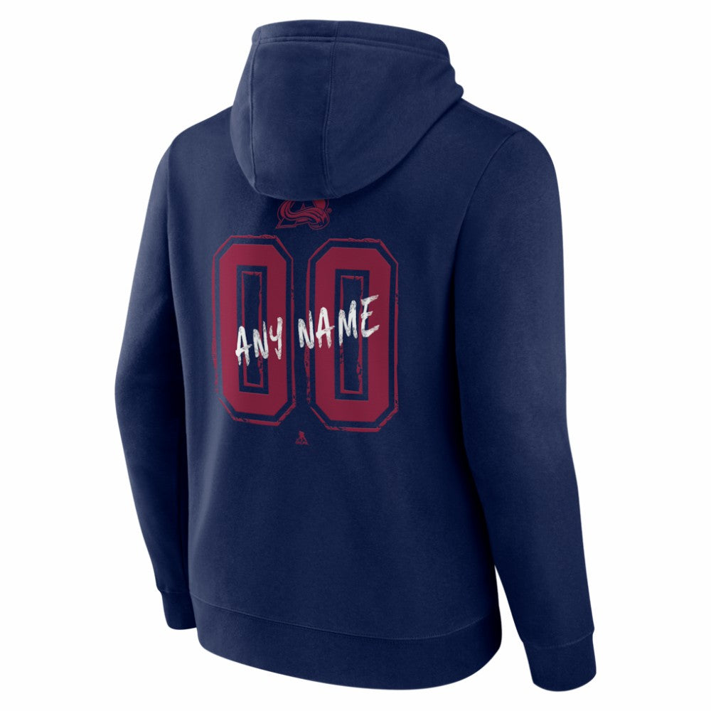 NHL,Custom Colorado Avalanche Hustle Personalized Name & Number Hoodie - Navy
