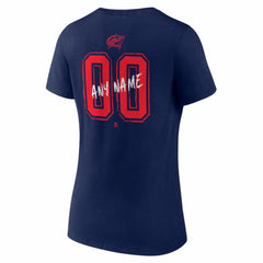 NHL,Custom Columbus Blue Jackets Women's Hustle Personalized Name & Number V-Neck T-Shirt - Navy