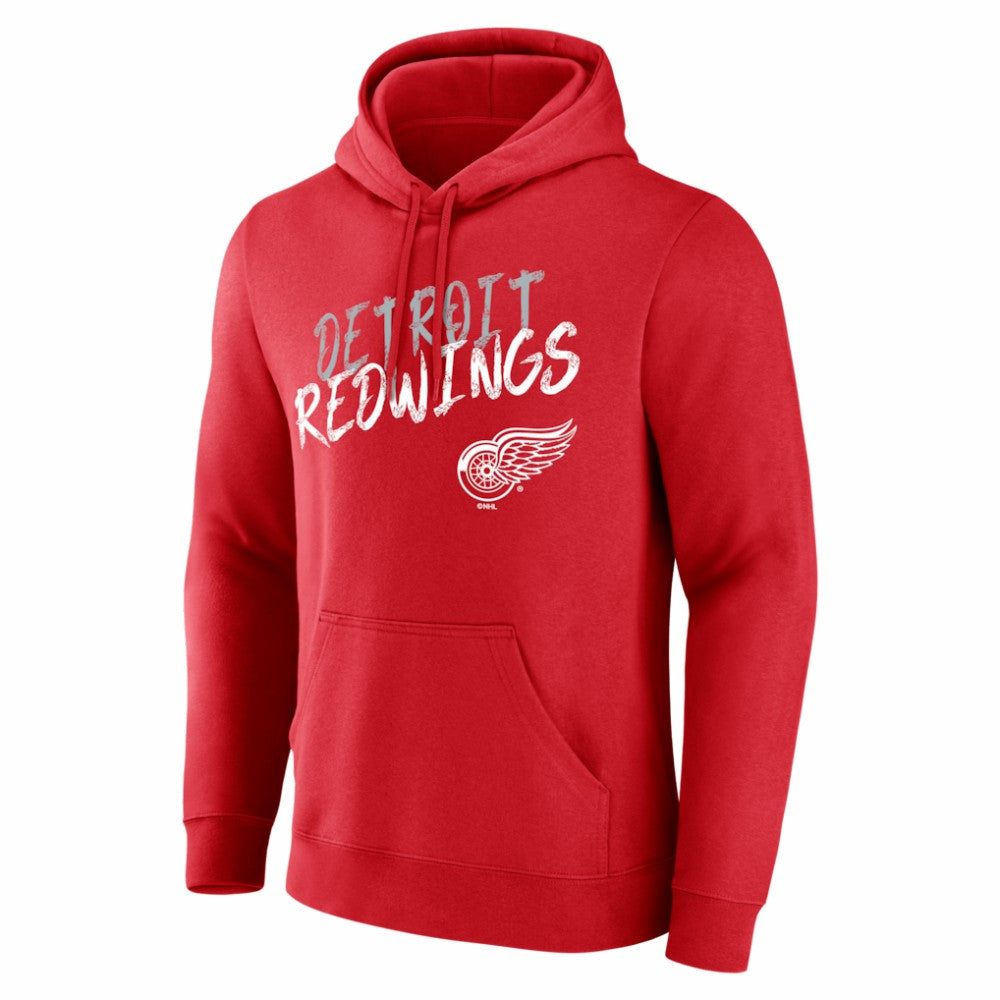 NHL,Custom Detroit Red Wings Hustle Personalized Name & Number Hoodie - Red