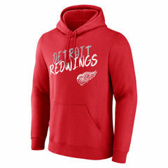 NHL,Custom Detroit Red Wings Hustle Personalized Name & Number Hoodie - Red