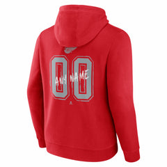 NHL,Custom Detroit Red Wings Hustle Personalized Name & Number Hoodie - Red