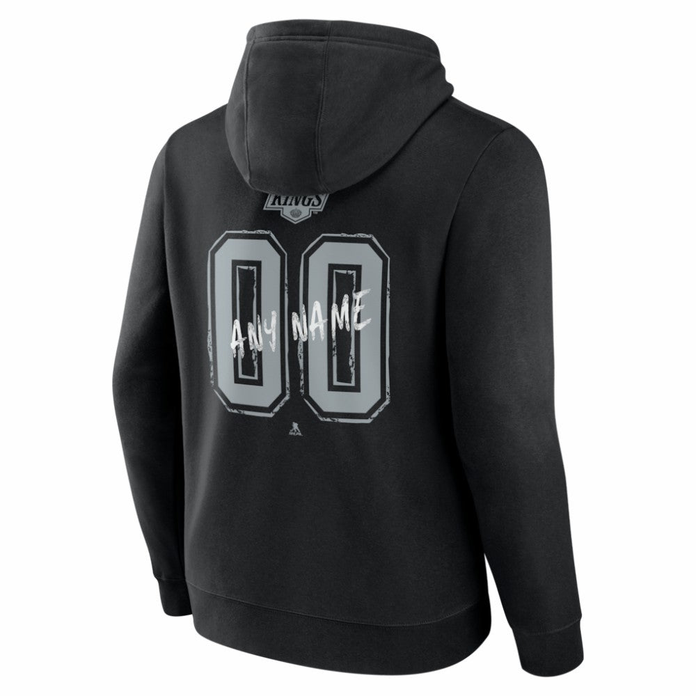 NHL,Custom Los Angeles Kings Big & Tall Hustle Personalized Name & Number Hoodie - Black