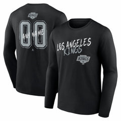 NHL,Custom Los Angeles Kings Hustle Personalized Name & Number Long Sleeve T-Shirt - Black