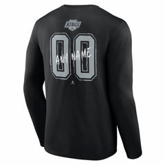 NHL,Custom Los Angeles Kings Hustle Personalized Name & Number Long Sleeve T-Shirt - Black