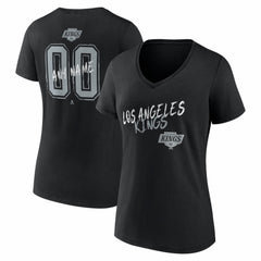 NHL,Custom Los Angeles Kings Women's Hustle Personalized Name & Number V-Neck T-Shirt - Black