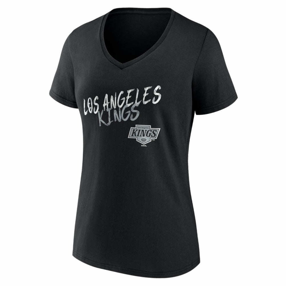 NHL,Custom Los Angeles Kings Women's Hustle Personalized Name & Number V-Neck T-Shirt - Black