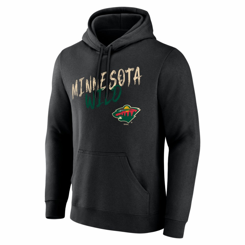 NHL,Custom Minnesota Wild Big & Tall Hustle Personalized Name & Number Hoodie - Black
