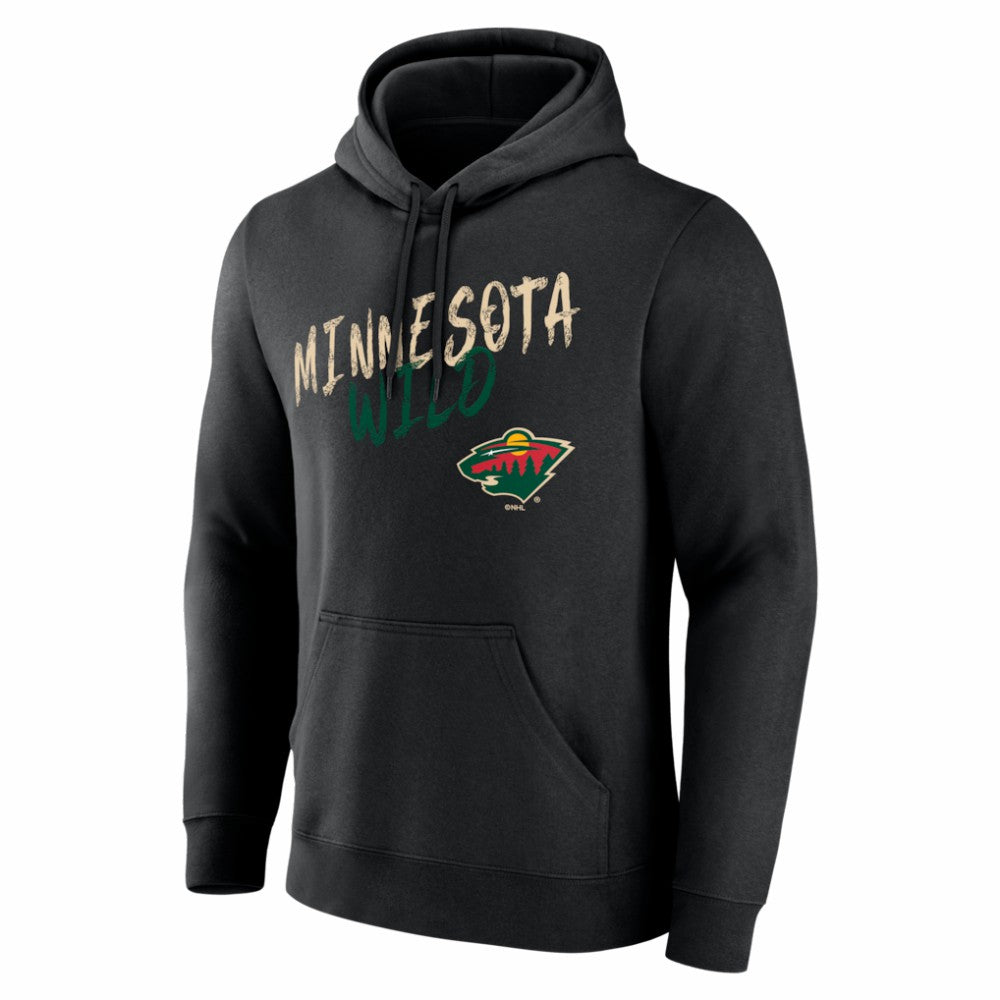 NHL,Custom Minnesota Wild Hustle Personalized Name & Number Hoodie - Black