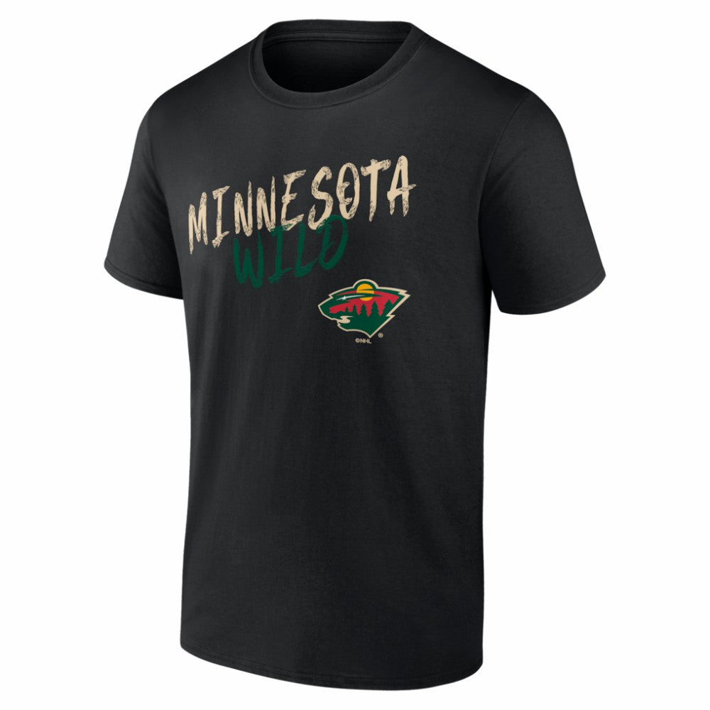NHL,Custom Minnesota Wild Hustle Personalized Name & Number T-Shirt - Black
