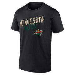 NHL,Custom Minnesota Wild Hustle Personalized Name & Number T-Shirt - Black