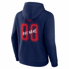 NHL,Custom Montreal Canadiens Hustle Personalized Name & Number Hoodie - Navy