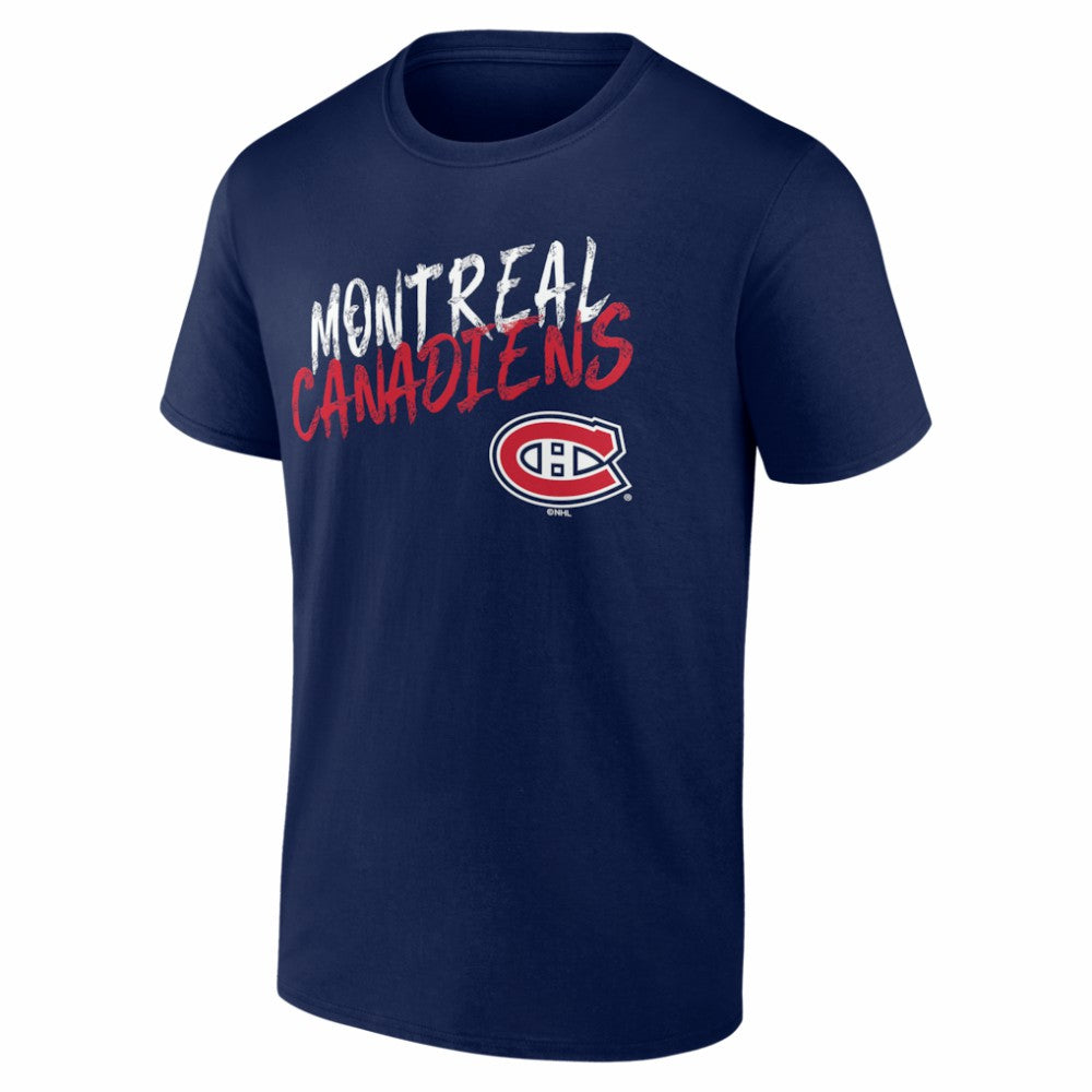 NHL,Custom Montreal Canadiens Hustle Personalized Name & Number T-Shirt - Navy