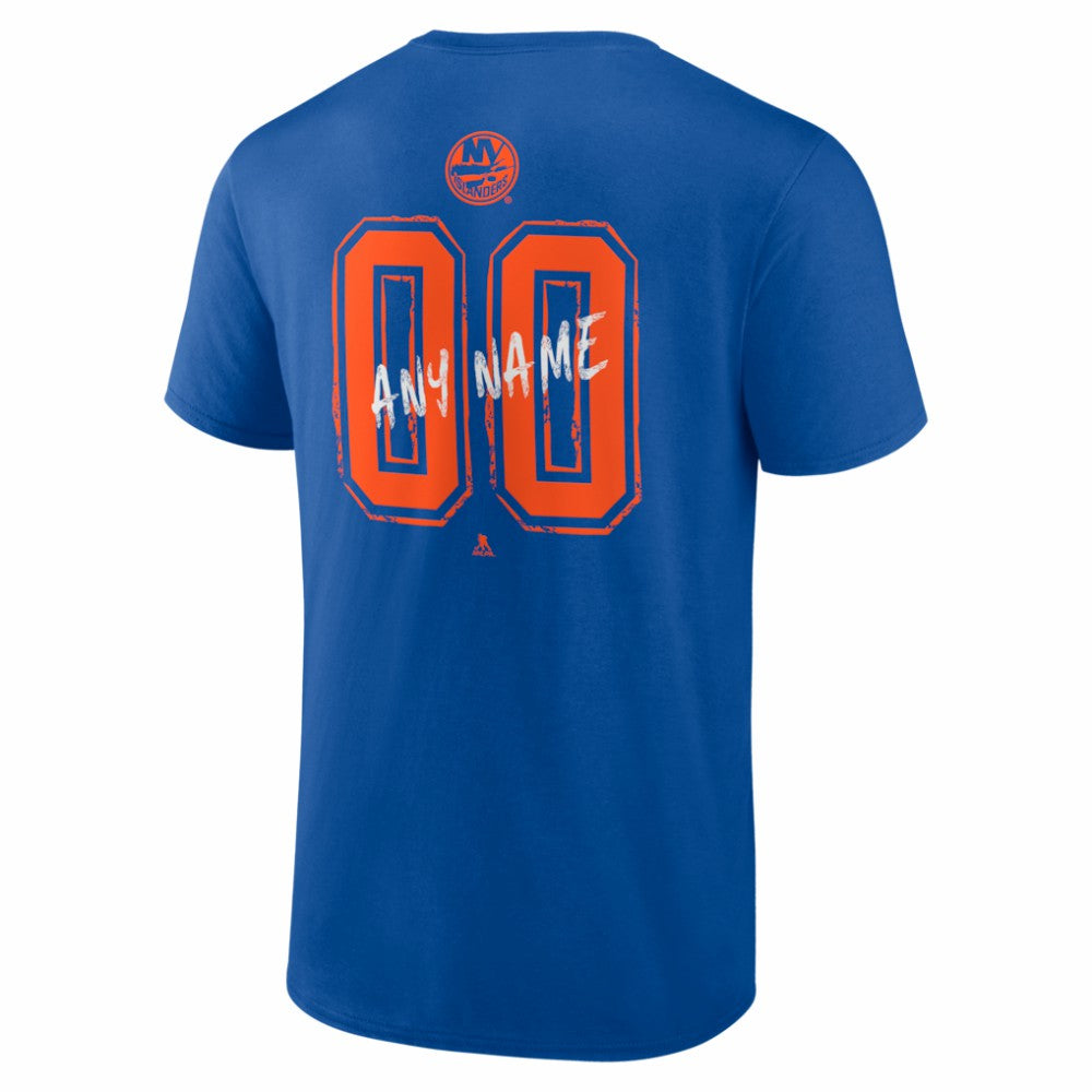 NHL,Custom New York Islanders Big & Tall Hustle Personalized Name & Number T-Shirt - Royal