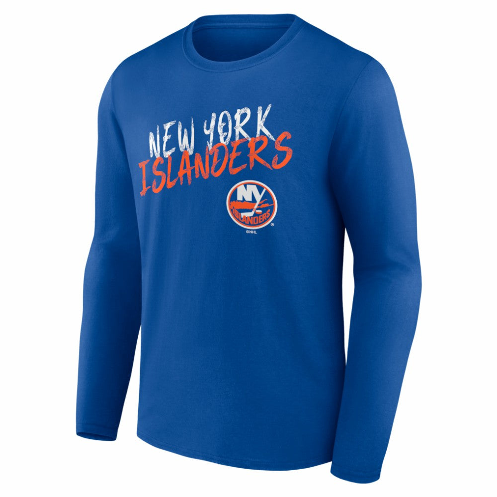 NHL,Custom New York Islanders Hustle Personalized Name & Number Long Sleeve T-Shirt - Royal