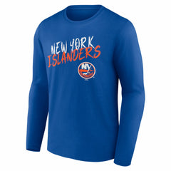 NHL,Custom New York Islanders Hustle Personalized Name & Number Long Sleeve T-Shirt - Royal