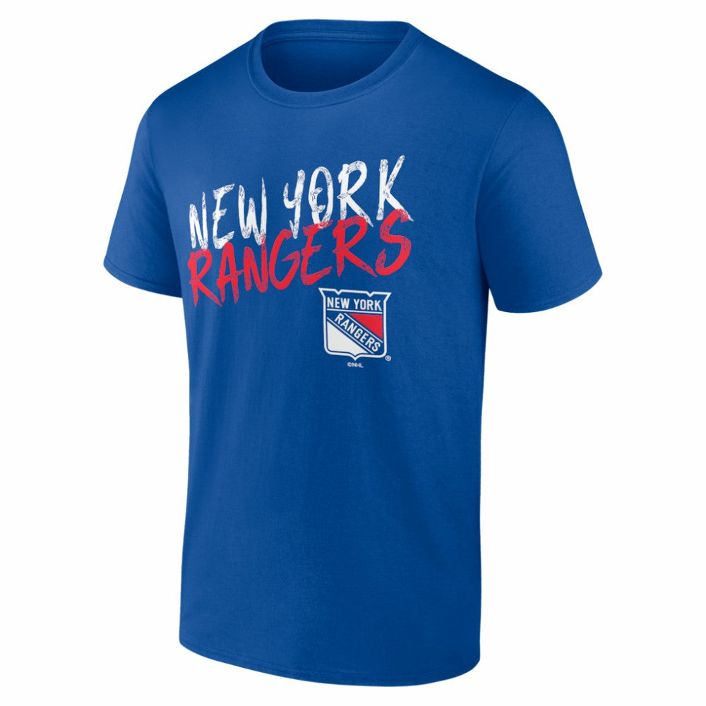 NHL,Custom New York Rangers Hustle Personalized Name & Number T-Shirt - Blue