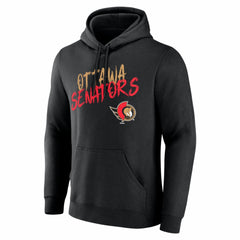 NHL,Custom Ottawa Senators Hustle Personalized Name & Number Hoodie - Black