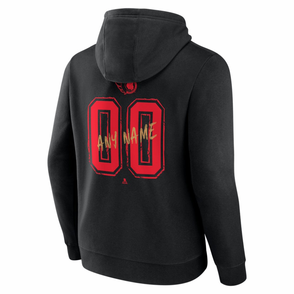 NHL,Custom Ottawa Senators Hustle Personalized Name & Number Hoodie - Black