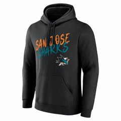 NHL,Custom San Jose Sharks Hustle Personalized Name & Number Hoodie - Black