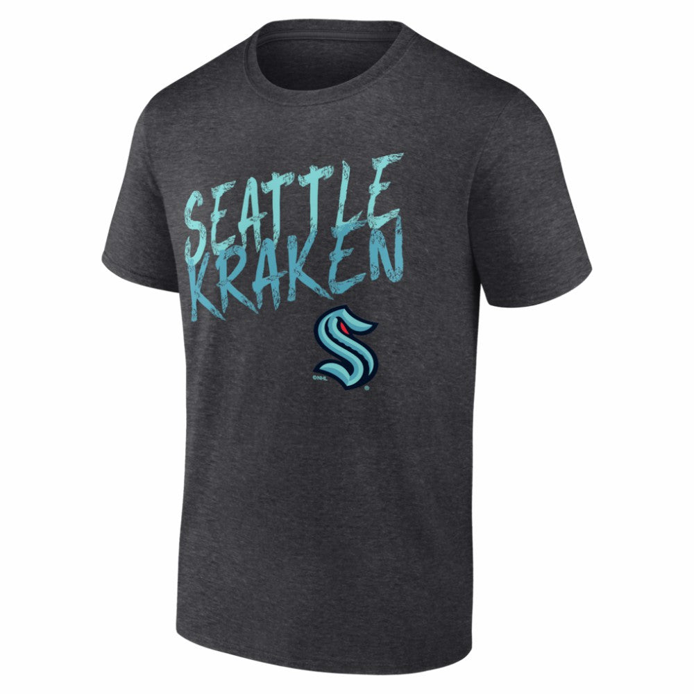 NHL,Custom Seattle Kraken Big & Tall Hustle Personalized Name & Number T-Shirt - Charcoal