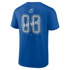 NHL,Custom Tampa Bay Lightning Big & Tall Hustle Personalized Name & Number T-Shirt - Blue