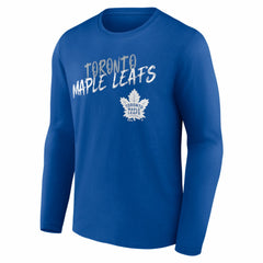 NHL,Custom Toronto Maple Leafs Hustle Personalized Name & Number Long Sleeve T-Shirt - Blue