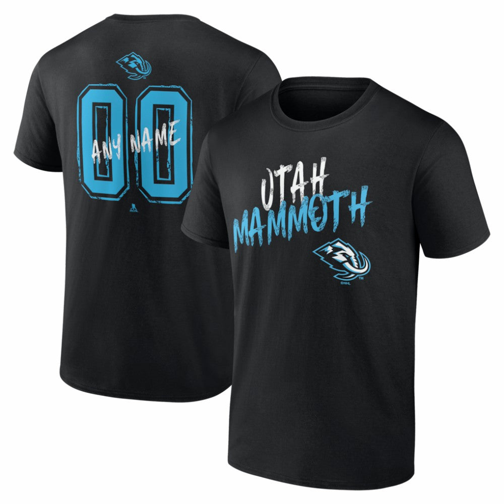 NHL,Custom Utah Mammoth Big & Tall Hustle Personalized Name & Number T-Shirt - Black